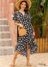 Vestido midi de verano de una pieza con estampado floral bohemio Aria